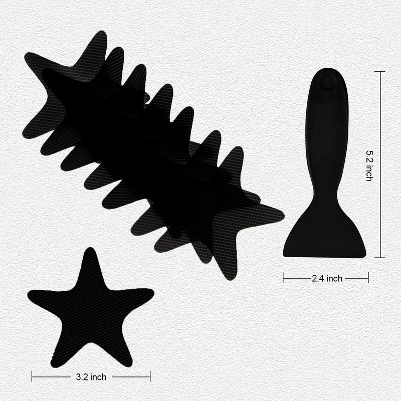 Secopad Anti Slip Shower Stickers  24 PCS Safety Bathtub Sticker Adhesive Decals with Premium Scraper (Black) - Image 4